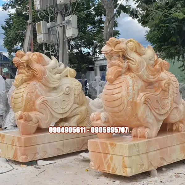 tượng tỳ hưu đá vàng carot