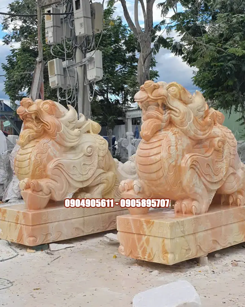 Tượng Tỳ Hưu Đá Vàng Carot