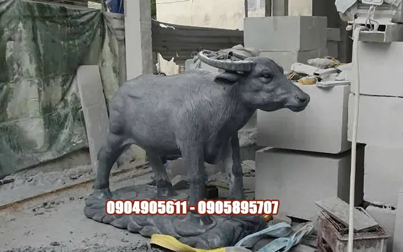 điêu khắc tượng trâu đá