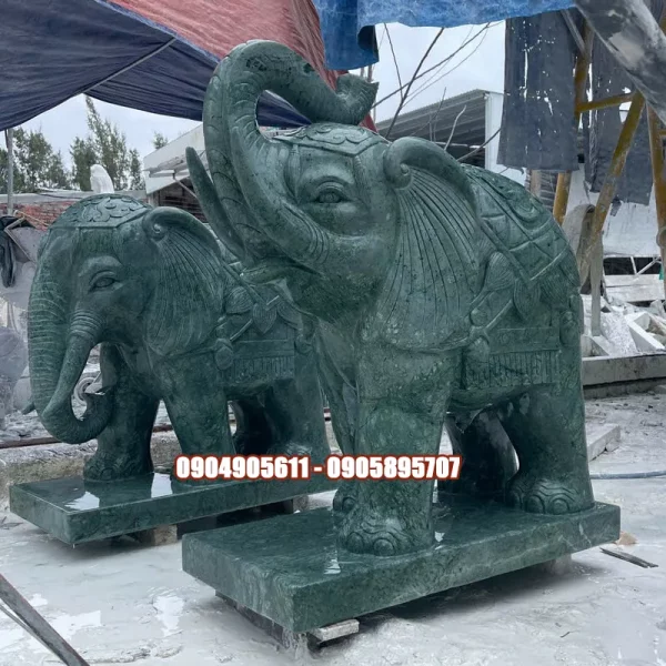 tượng voi đá xanh ấn độ