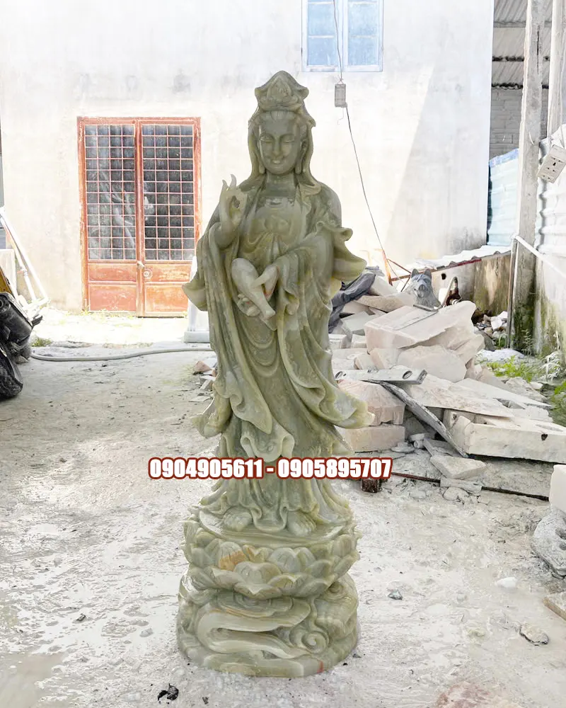Tượng Quan Âm 1M Đá Ngọc